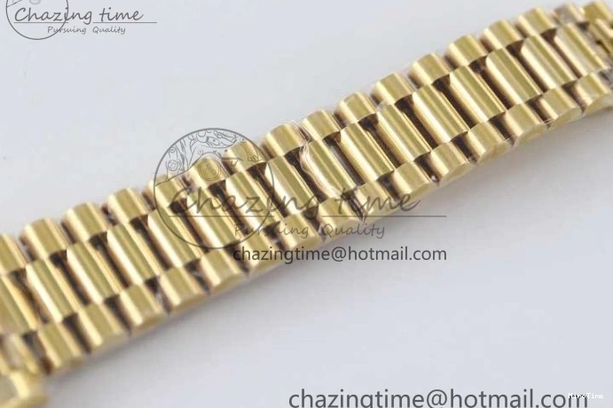 MiroTime 0121 Day Date 40mm YG 904L Steel TWF 1:1 Best Edition White Dial on YG Bracelet A FreshLook 2368